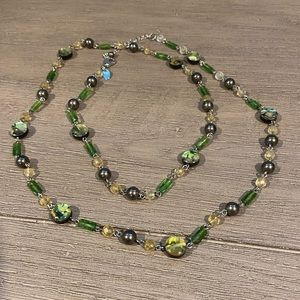 Green beaded necklace